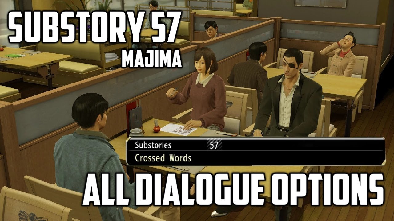 Yakuza 0 - Crossed Words (Substory 57) ALL DIALOGUE OPTIONS