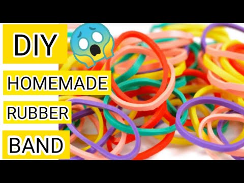How to make rubber band at home/DIY rubber band!!!!!homemade rubber band/ Rubber band making - YouTube