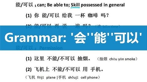 Grammar: 能，可以，会-How to say "can" in Chinese?