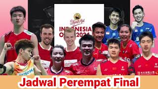 Jadwal Perempat Final Indonesia Open 2024 | 4 Wakil Indonesia lolos ke Babak Perempat Final INA open