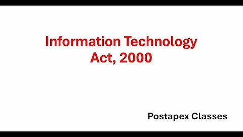 Information Technology Act,2000~Class 1