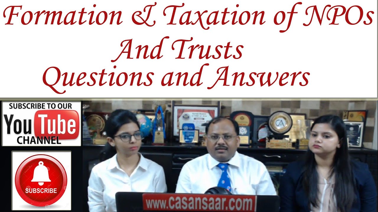 Formation & Taxation of NPOs & Trusts - Questions and ...