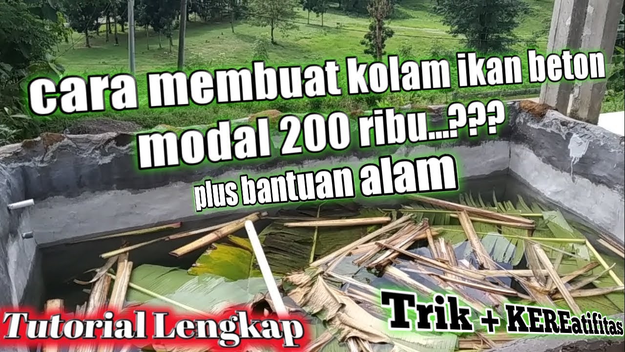 Tutorial cara  membuat  kolam beton terkuat dan termurah 