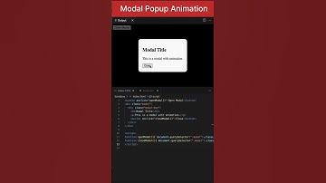 Modal Popup Animation | HTML CSS JAVASCRIPT