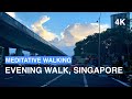 [4k] Meditative Evening Walk, Singapore - City Sounds ASMR