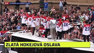 Zlatá hokejová oslava na Staroměstském náměstí