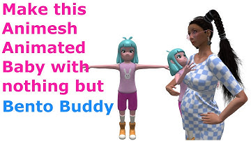 Bento Buddy - Build a Baby animesh, full process, all you need is Bento Buddy and some free stuff