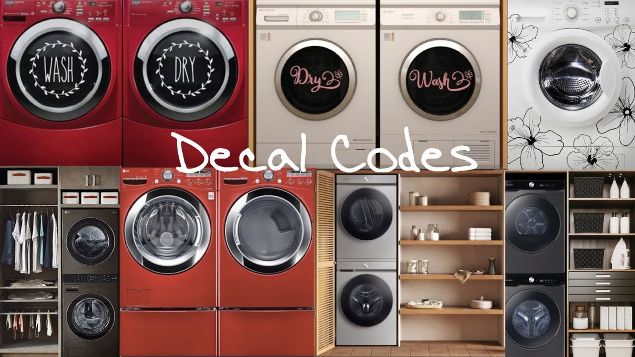 Washer Dryer decals Bloxburg, Work at a Pizza Place and Berry Avenue