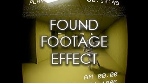 Found Footage Post Process Material Showcase [UNREAL ENGINE 5]