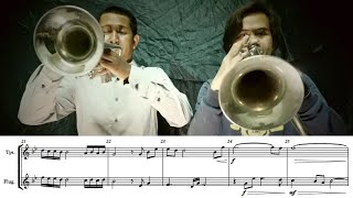 Gabriel's oboe brass duet with sheet music play along