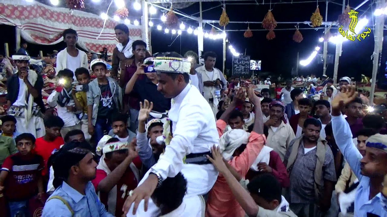 لون تهامي شرح مع حناء نهاية السهرة غناء الفنان محفوظ البحري في زفاف أكرم كمال بالمجيلس