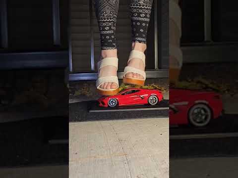 Corvette crush. Full video will be on premium tomorrow #crushexperiment #modelcarcrush #diecastcars