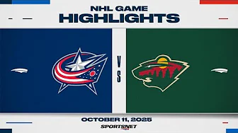 NHL Highlights | Blue Jackets vs. Wild - October 11, 2025