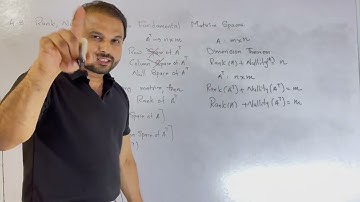 4.8.3 Rank Nullity and the Fundamental matrix spaces