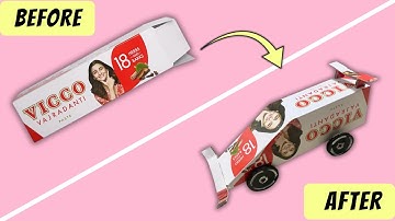 DIY Toy Car from Toothpaste Box | Best Out of Waste Craft for Kids