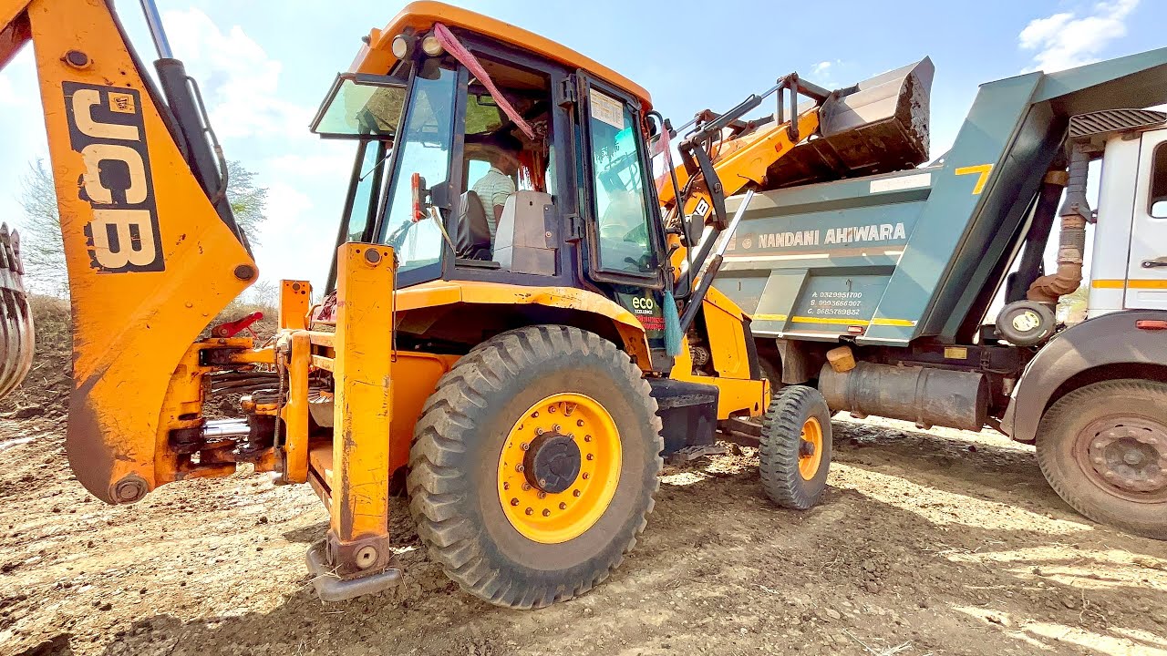 JCB BOCKET LOADING SENT TO TEMPLE BACKGROUND | MUD LOADING #anjor # ...