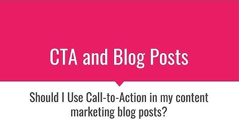 Should I use CTA in Blog Posts?