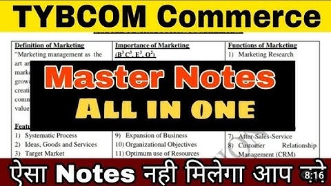 Tybcom commerce most imp questions notes || Atul Sir ||TYBCOM marketing pointers notes