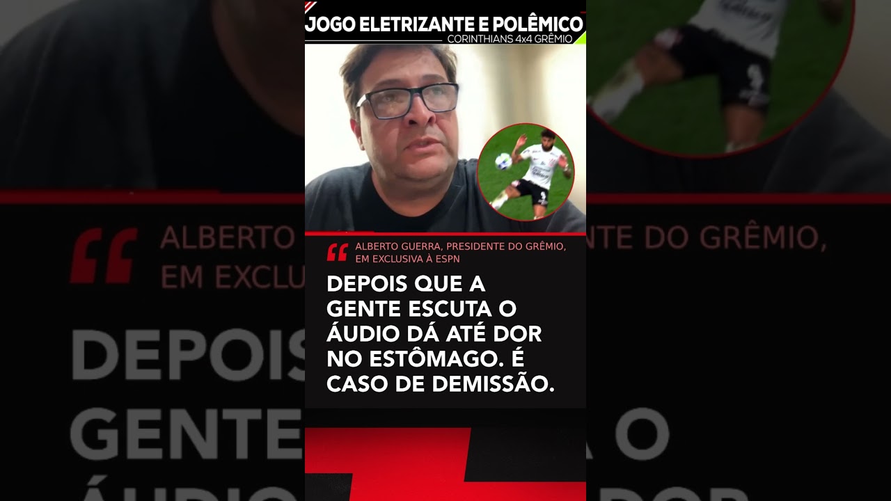 Presidente do Grêmio desabafou em entrevista exclusiva à ESPN #shorts