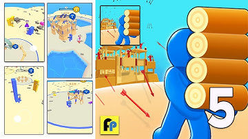 Stack Build IO:  Brick Castle - Gameplay Walkthrough Part 5 Levels 14 -16 New Stacks