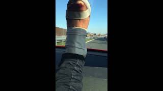 Footjob In Car Shoe Play 1