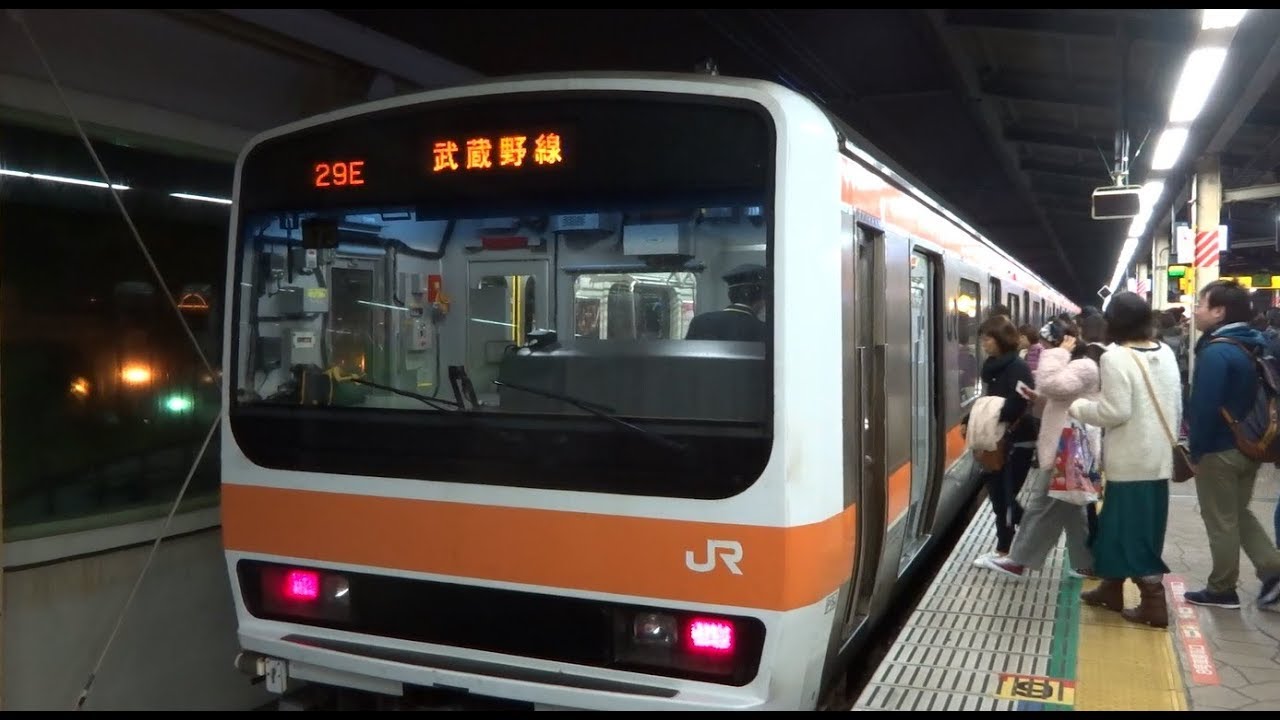 ディズニー客で大混雑した舞浜駅に到着する武蔵野線東京行き9系500番台 Youtube