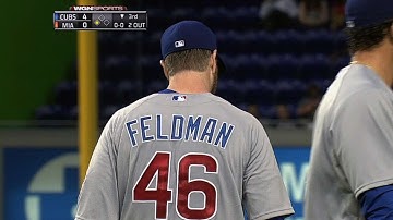 CHC@MIA: Feldman allows two runs over 6 2/3 innings