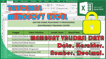 Bagian 3 Membuat Validasi Data Pada Microsoft Excel