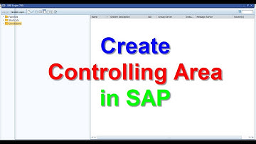 Create Controlling Area in SAP