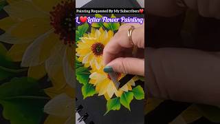 L❤️Letter Flower Painting shorts flowerpainting trending viralvideo art letterart flowers