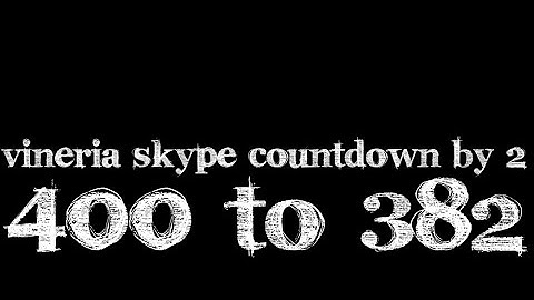 My Countdown By 2: 400 to 382