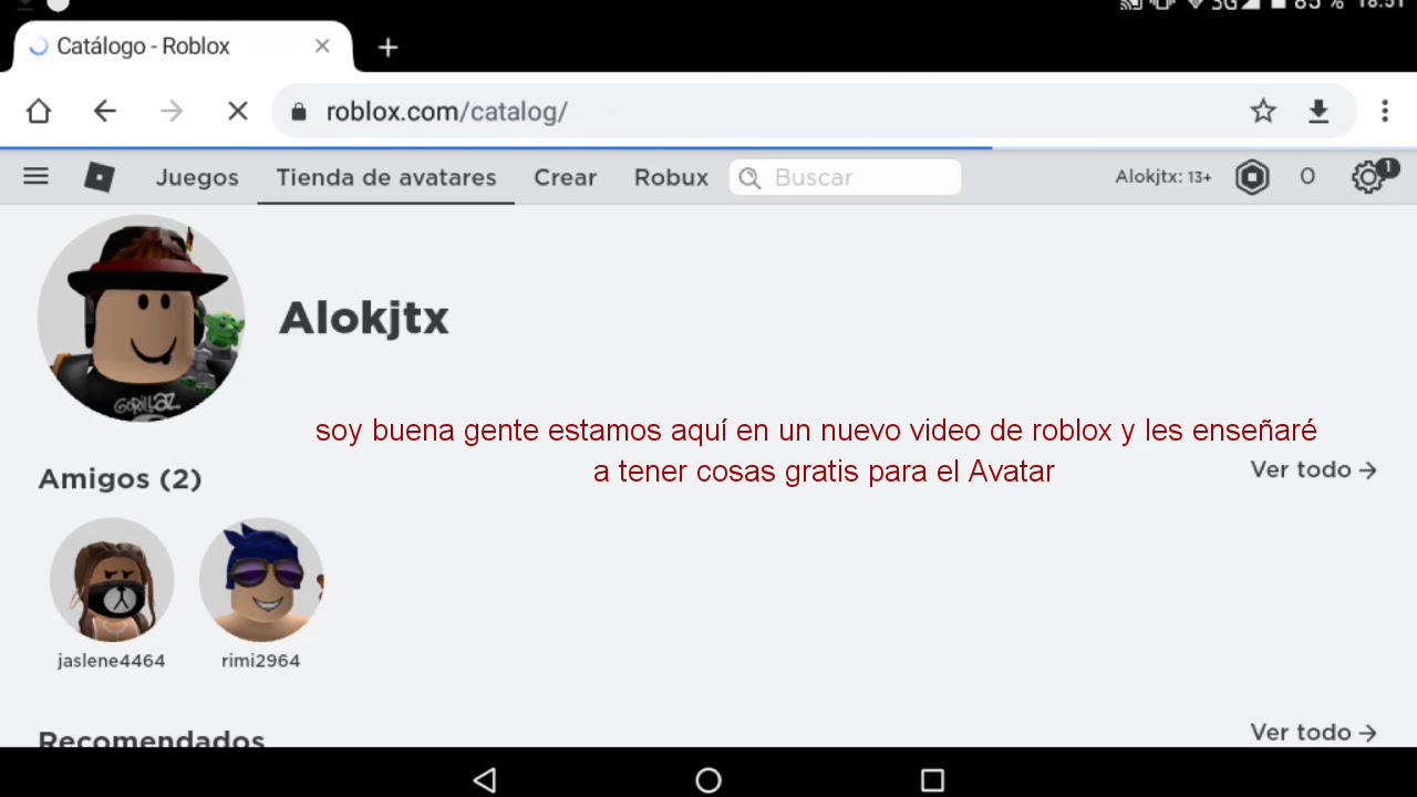Como Tener Cosas Gratis En Roblox Al Avatar 12 Youtube