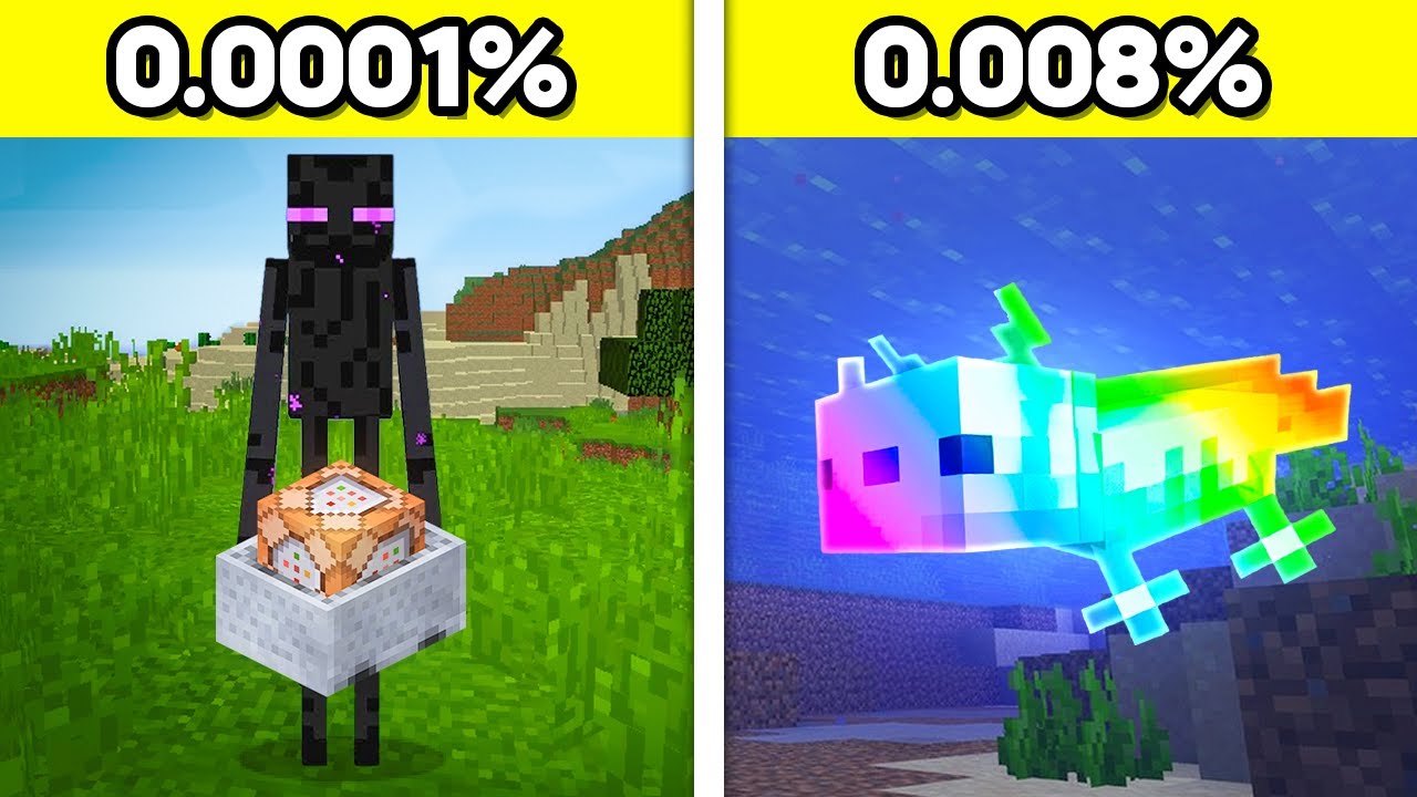 22 Rarest Things in Minecraft - YouTube