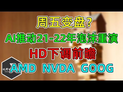 美股 AI推动21-22年泡沫重演！AMD、NVDA、GOOG接棒！HD财报、零售承压！周五推动市场！