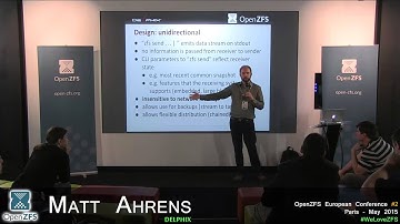Matt Ahrens - Send&Receive - OpenZFS European Conference 2015