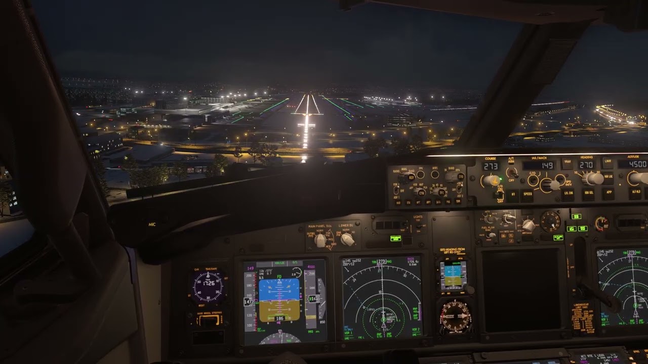 Boeing 737-800, Landing in Zürich, LSZH RW 28