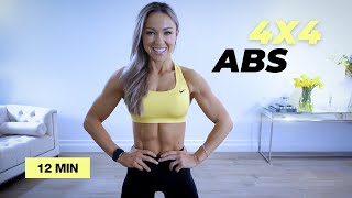 12 Min 4X4 ABS WORKOUT at Home / No Equipment