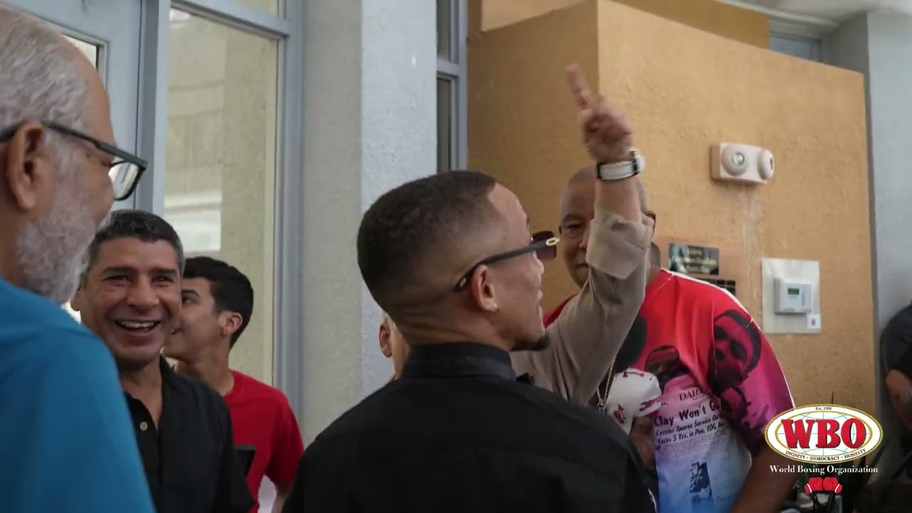 Newly crowned WBO Junior Flyweight World Champion Rene "El Chulo" Santiago received his world title