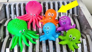 SHREDDING OCTOPUS BROTHERS! SQUISHY TOYS EXPLODING WITH SLIME