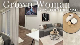 Grown Woman Living Room Makeover on a Budget | Apartment Upgrade