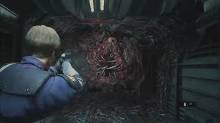 RESIDENT EVIL 2 Remake Part 11 Leon B {Hardcore} {True Ending} {Mr X & G5 Boss}