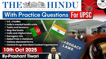 The Hindu Analysis | 10th October 2025 | The Hindu News Paper Today With Practice Questions