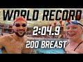 Race day 200 breast world record going down