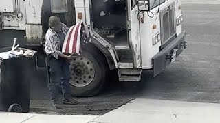 Garbage man takes flag out of Utah home's trash can, folds it