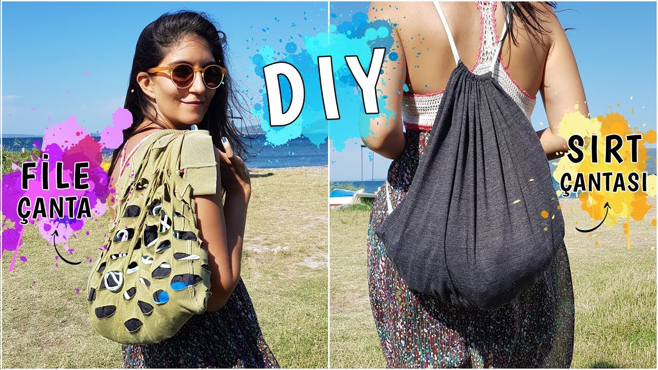 Tişörtten File Çanta ve Sırt Çantası Yapımı | Kendin Yap