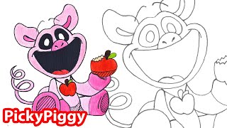 How to draw PickyPiggy | Project Playtime Smiling Critters