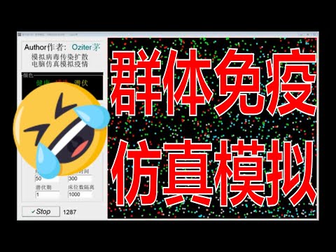 群体免疫是否靠谱？让电脑程序仿真模拟疫情，模拟病毒传播扩散来告诉你。