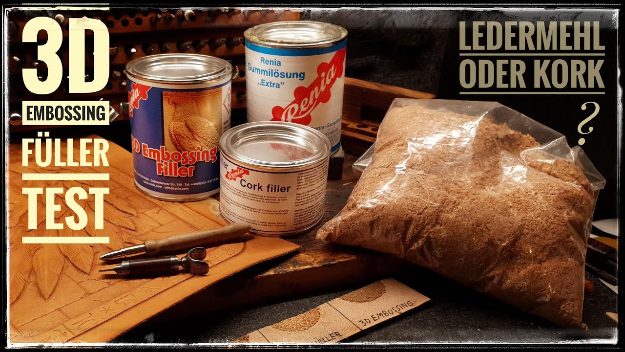3D-Embossing, Ledermehl oder Korkfüller