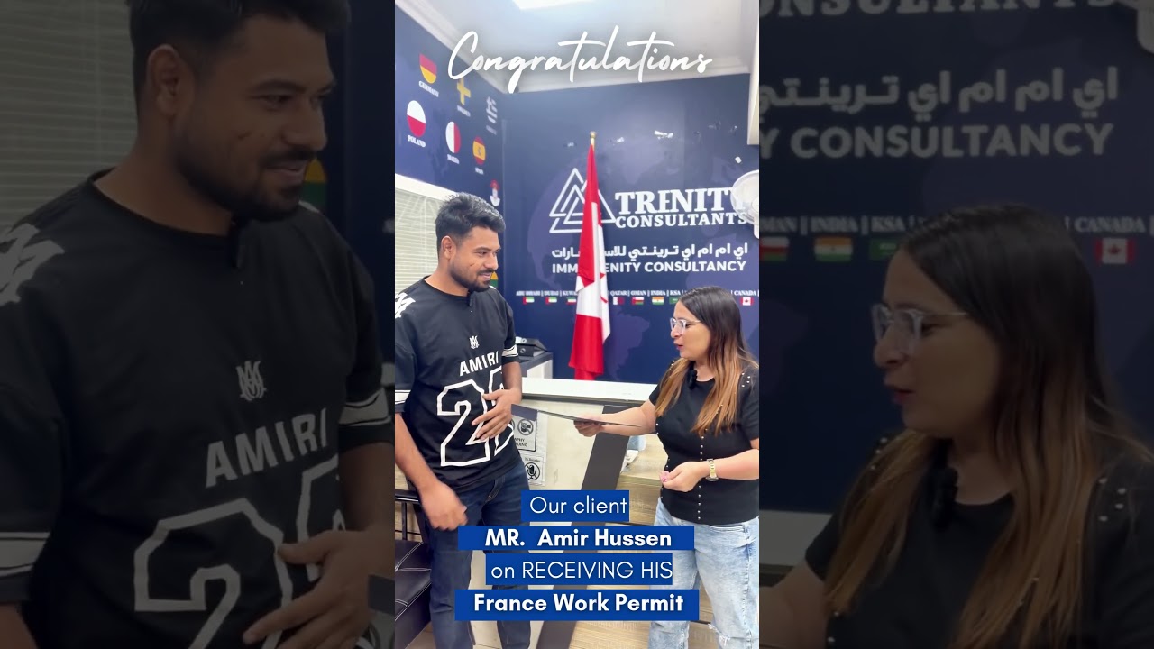 🎉 Another Success Story! Mr. Amir Hussen Got His France Work Permit 🇫🇷 | Trenity Consultants