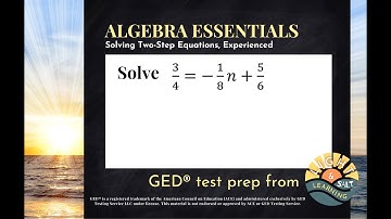 GED® Math Prep: Two-Step with Signed Fraction (1.2, Exp, #19)